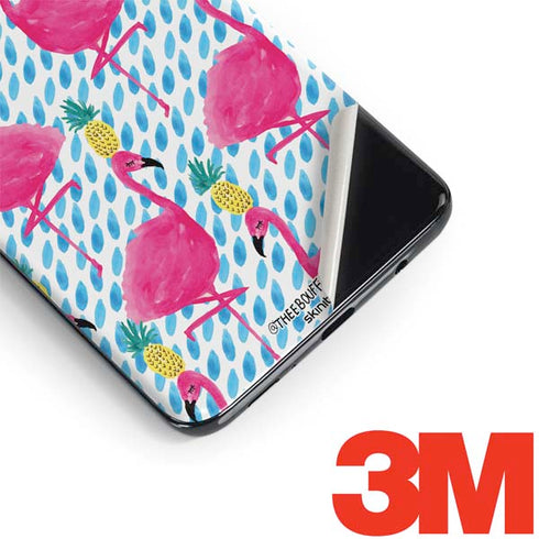 Bouffants and Broken Hearts Party Flamingos Galaxy S9 Skin